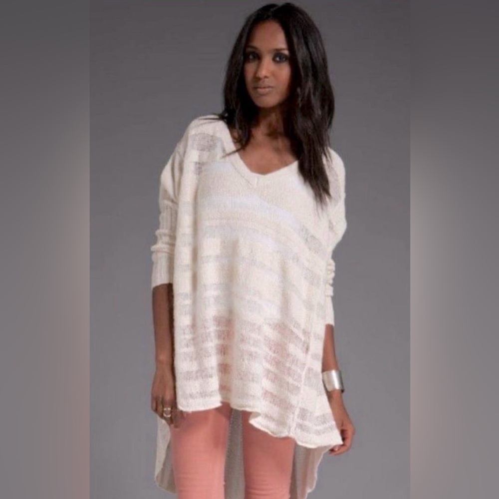 Free People Size S Spending Time Boho Knit Pullover Sweater